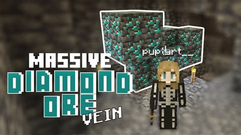 Massive Diamond Ore Vein Minecraft World Record Youtube