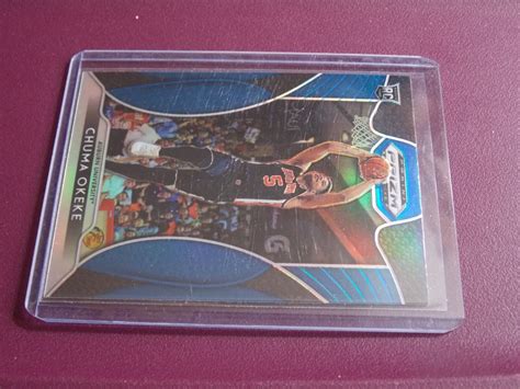 Chuma Okeke 2019 20 Panini Prizm Draft Pick Card Blue Refractor Rookie