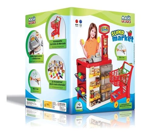 Mercadinho Infantil Super Market Carrinho De Compras Frete Gr Tis