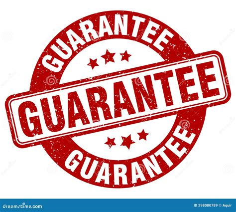 Guarantee Stamp Guarantee Label Round Grunge Sign Stock Vector