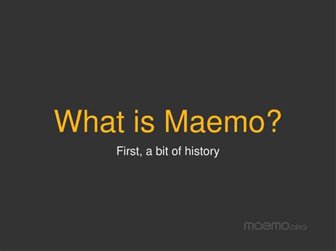 Maemo Community Who What Why And How Maemo Community Who What Why