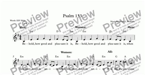 Psalm 133 Download Sheet Music Pdf File