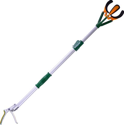 Sharpex Long Reach Fruit Picker With Telescoping Pole Silver Garden