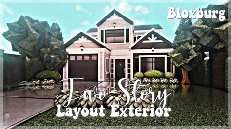 Roblox Bloxburg Two Story Layout Exterior Design Minami Oroi Youtube