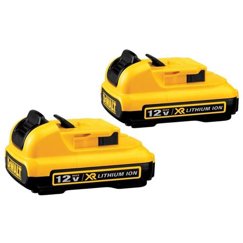 DEWALT 12 Volt Max Lithium Ion Battery Pack 2 Pack DCB127 2 The