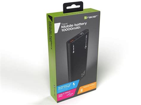 Powerbank Tracer Mah Alu Pd W Qc Black Trabat