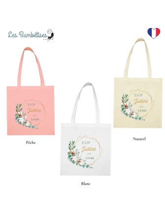 Tote Bag Personnalisé Evjf Champêtre Eucalyptus Les Bambetises