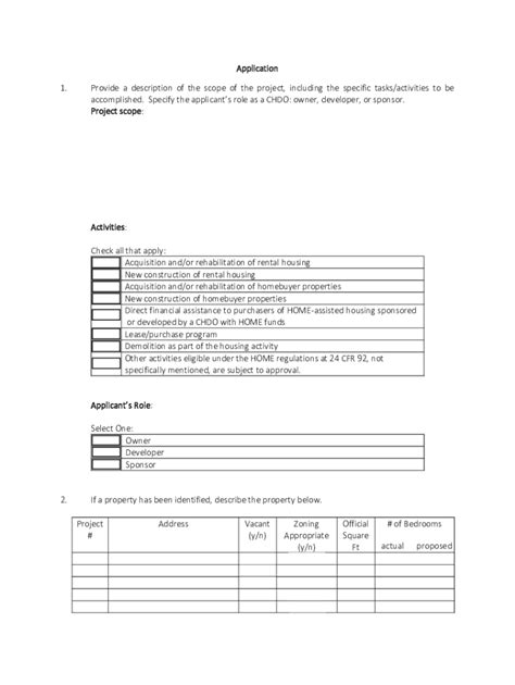 Fillable Online Maricopa Home Consortium Community Housing Development