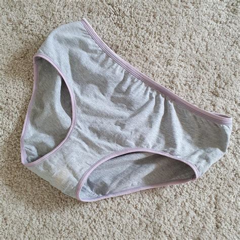 Grey Cotton Panty Panties Comfy Not Sexy Womens Fashion New