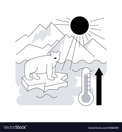 Melting Glaciers Abstract Concept Royalty Free Vector Image