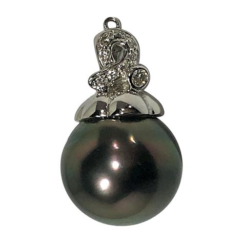 Cartier Tahitian Grey Pearl Sapphire And Diamond Panthere Pendant Clip