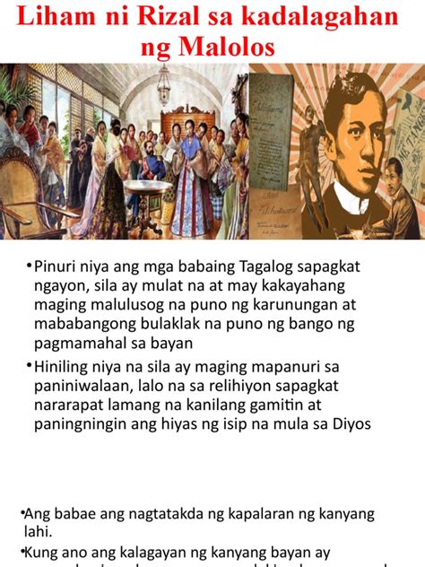 Liham Ni Rizal Sa Kadalagahan Ng Malolos Pdf