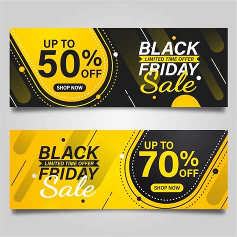 Modelo De Design De Banner Da Black Friday Nas Cores Preto E Amarelo