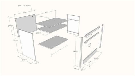 Exploded View Of Cabinet From Chapter 13 New Woodworkers Guide To