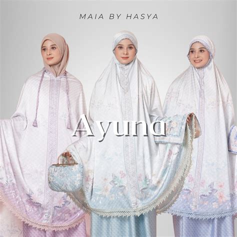 Jual Maia By Hasya Mukena Ayuna Silk Motif Bunga Traveling Mini In