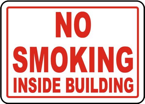 No Smoking Inside Building Sign - Get 10% Off Now