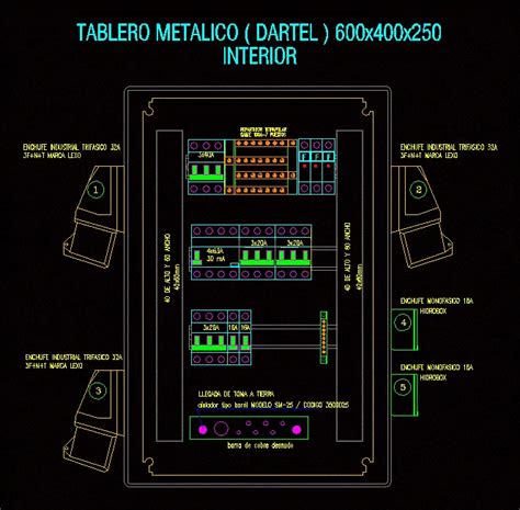 Tablero Electrico En AutoCAD Librería CAD