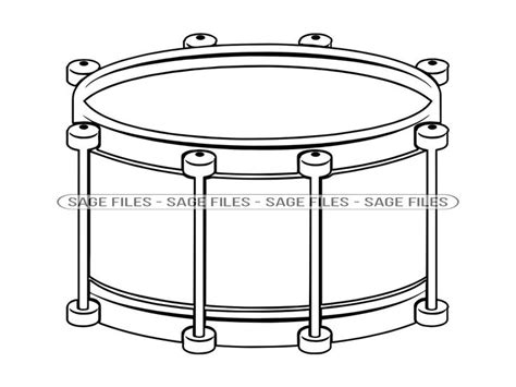 Snare Drum Outline Svg Drum Svg Snare Drum Clipart Snare Drum Files