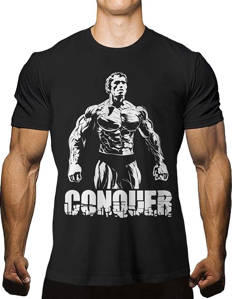 Amazon Conquer Shirt Arnold Schwarzenegger T Shirt Bodybuilding