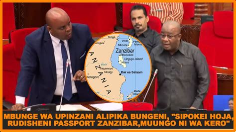 Mbunge Wa Upinzani Alipika Bungeni Sipokei Hoja Rudisheni Passport