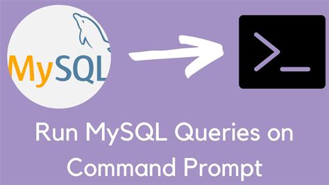 How To Run Mysql Queries On Command Prompt Youtube