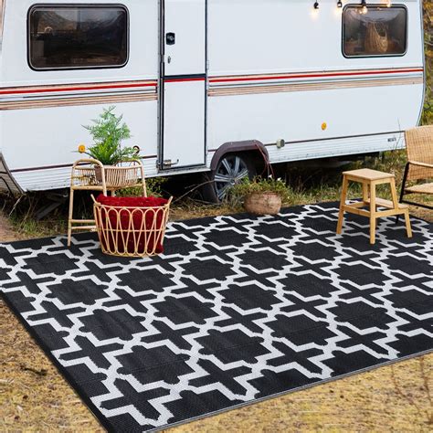 Glowsol 6x9 Outdoor Plastic Straw Rug Waterproof Large Floor Mat