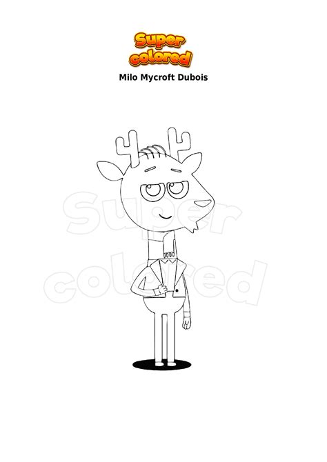 Disegno Da Colorare Milo Mycroft Dubois Supercolored