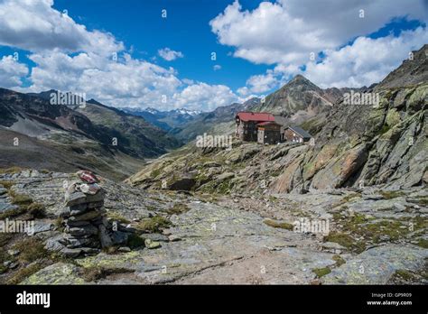 Siegerland Hut Mountain Refuge In The Stubai Alps Of The Austrian