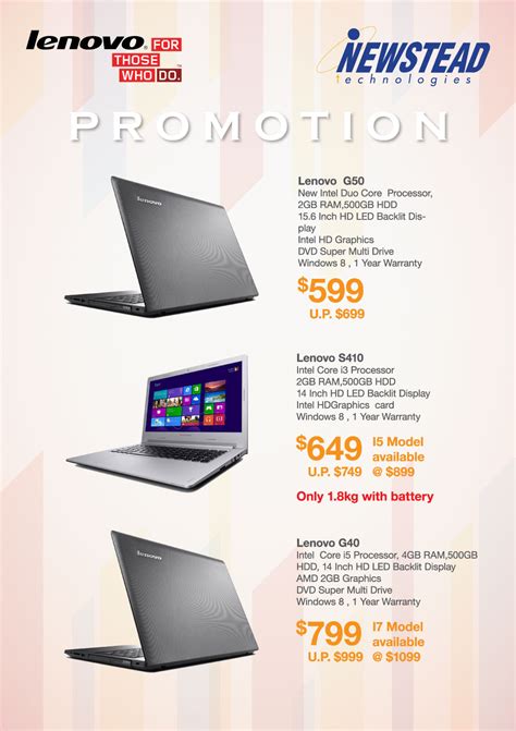 Newstead Lenovo Notebooks Page 1 Brochures From SITEX 2014