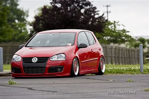 Stanced Red Mk5 Golf Gti That S All Pinterest