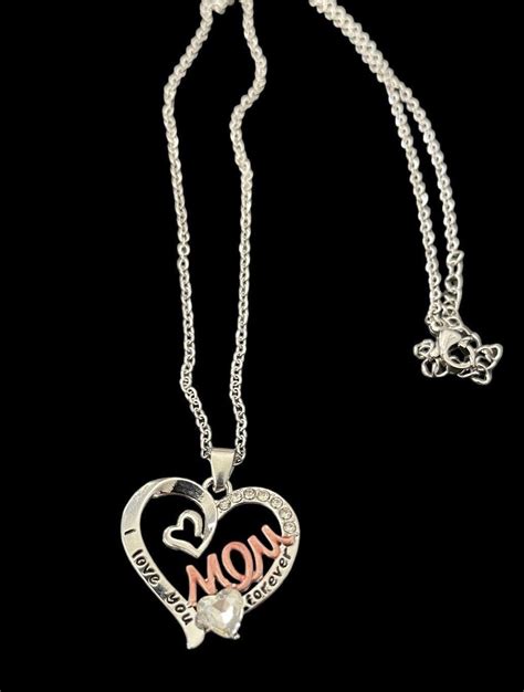 Wholesale 10 Pcs I Love You Forever Mom Heart Necklace Pink Love Ebay