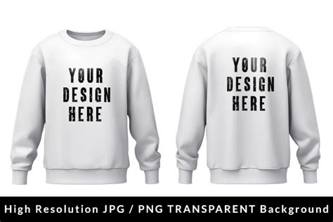 White Sweater Isolated Template Mockup Graphic by Formatoriginal ...