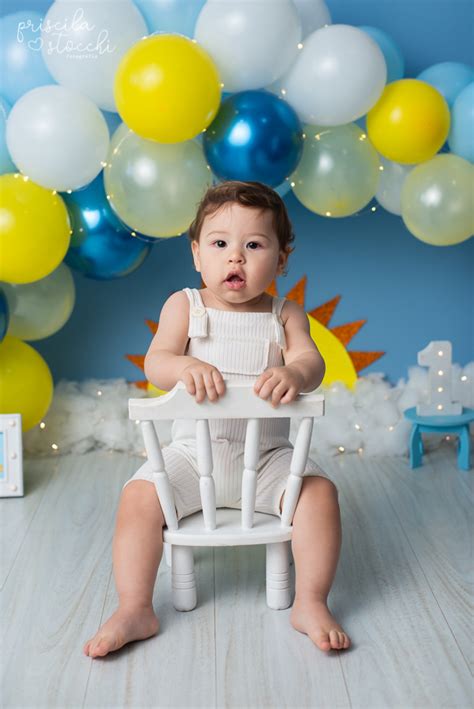 Ensaio 1 Ano Menino - Smash the Cake - Ensaio Smash the Cake 1 ano - Sunshine (Sol ...