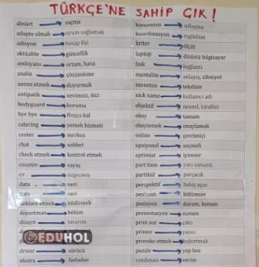 Yabancı Ve Türkçe Kelimeler Af Eduhol Etkinlik İndir Oyun Oyna