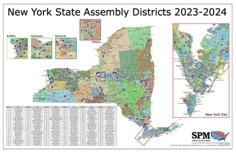 New York Political and State Legislative Wall Maps – State Political Maps