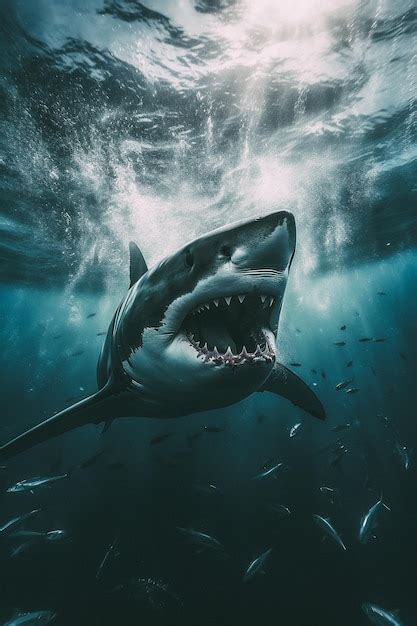 Premium Photo A Shark With A Mouth Open