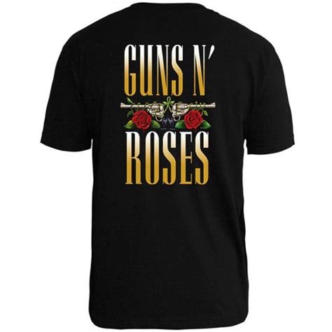 Camiseta Guns N Roses Logo Costas Stamp Back In Black