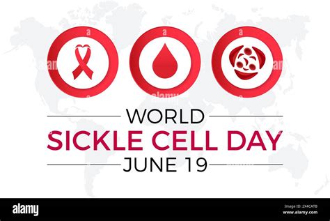 World Sickle Cell Day Health Awareness Vector Illustration Disease