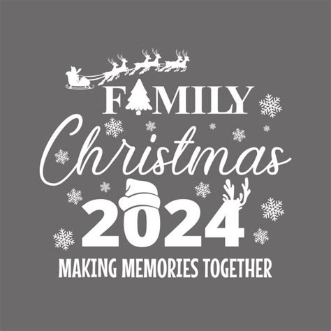 Family Christmas 2024 Decorative lettering of merry Christmas - freepng