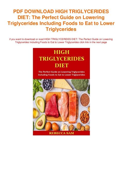 [download] P D F High Triglycerides Diet The Perfect Guide On Lowering