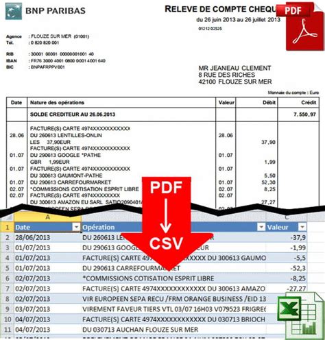 Python Convertisseur De Relev S De Compte Bnp Pdf Csv Codes Sources