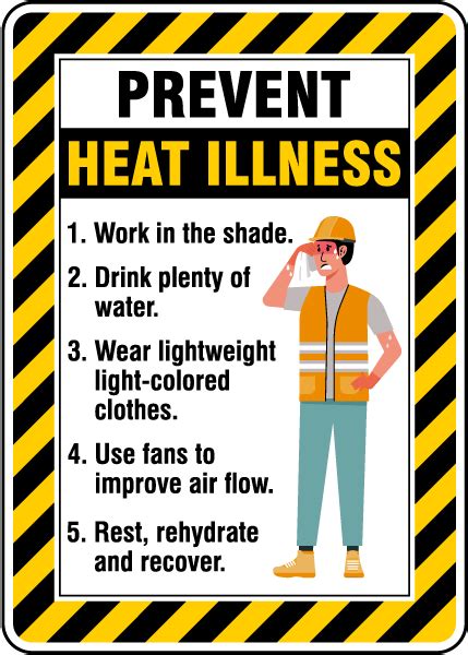 Prevent Heat Illness Sign Claim Your Discount