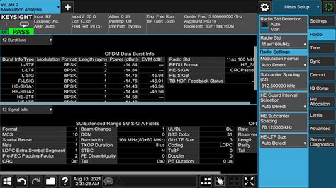 N9077EM1E WLAN 802 11ac Ax Measurement Application Multi Touch UI