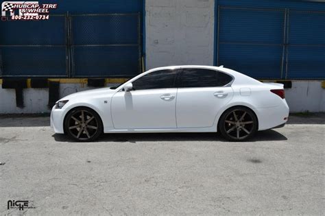 Lexus Gs Niche Verona M Black Machined With Dark Tint X