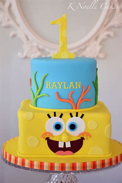 Spongebob theme cake by K Noelle Cakes | Spongebob birthday cake ...