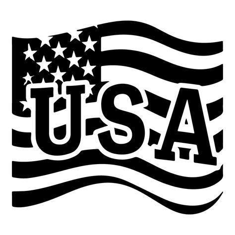 Free Usa American Flag Svg Background Black And White Svg Vector File