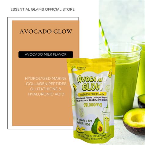 Original Avocado Glow Hydrolyzed Marine Collagen Peptides Glutathione