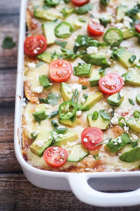 Bulgur Black Bean And Mushroom Enchilada Casserole {via