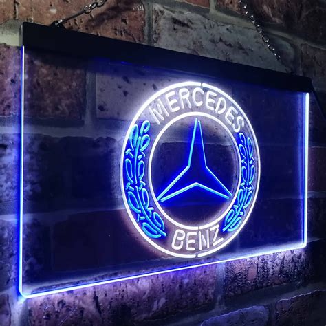 Mercedes Benz Badge Colorful Led Neon Sign Illuminated Signs Neon