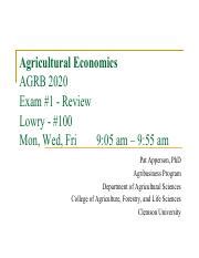 Agrb S Exam Review Pdf Agricultural Economics Agrb